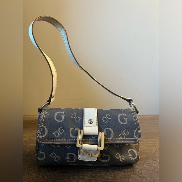 Guess Handbags - Guess Y2K Vintage Denim Monogram Small Bag